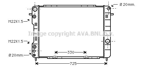 AVA QUALITY COOLING Радиатор, охлаждение двигателя OL2249